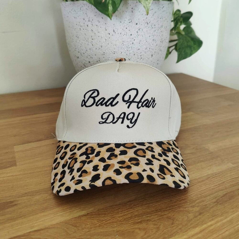 Zenana Bad Hair Day Leopard Baseball Cap